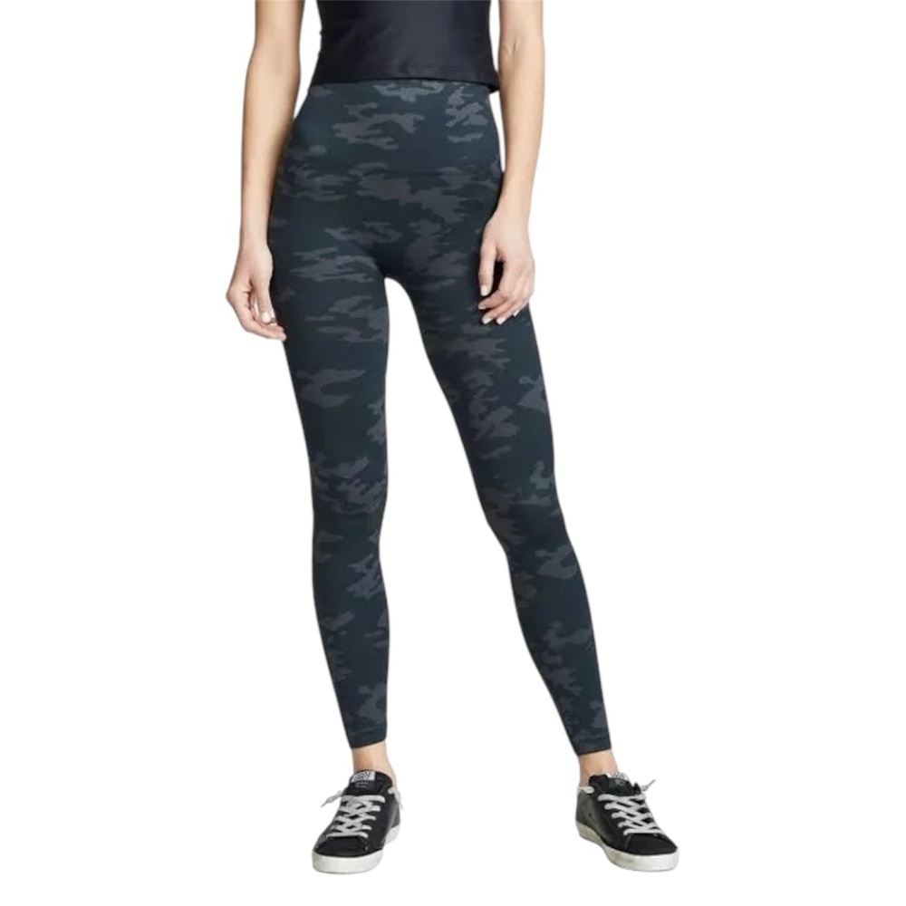 SPANX l Look At Me Now Black Camo High Waist Seamless Leggings l Size Large